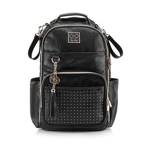 Chelsea + Cole for Itzy Ritzy Black Studded Diaper Bag Backpack